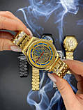 Годинник наручний Patriot 025 Sharp Gold-Blue механiчний з автопідзаводом, фото 2