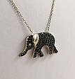 Срібне кольє з цирконієм "Слоненятко" КСЛ-цч, фото 3