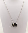 Срібне кольє з цирконієм "Слоненятко" КСЛ-цч, фото 8