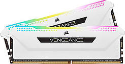 Модуль пам`ятi DDR4 2x8GB/3600 Corsair Vengeance RGB Pro SL White (CMH16GX4M2D3600C18W) Sava Family DS