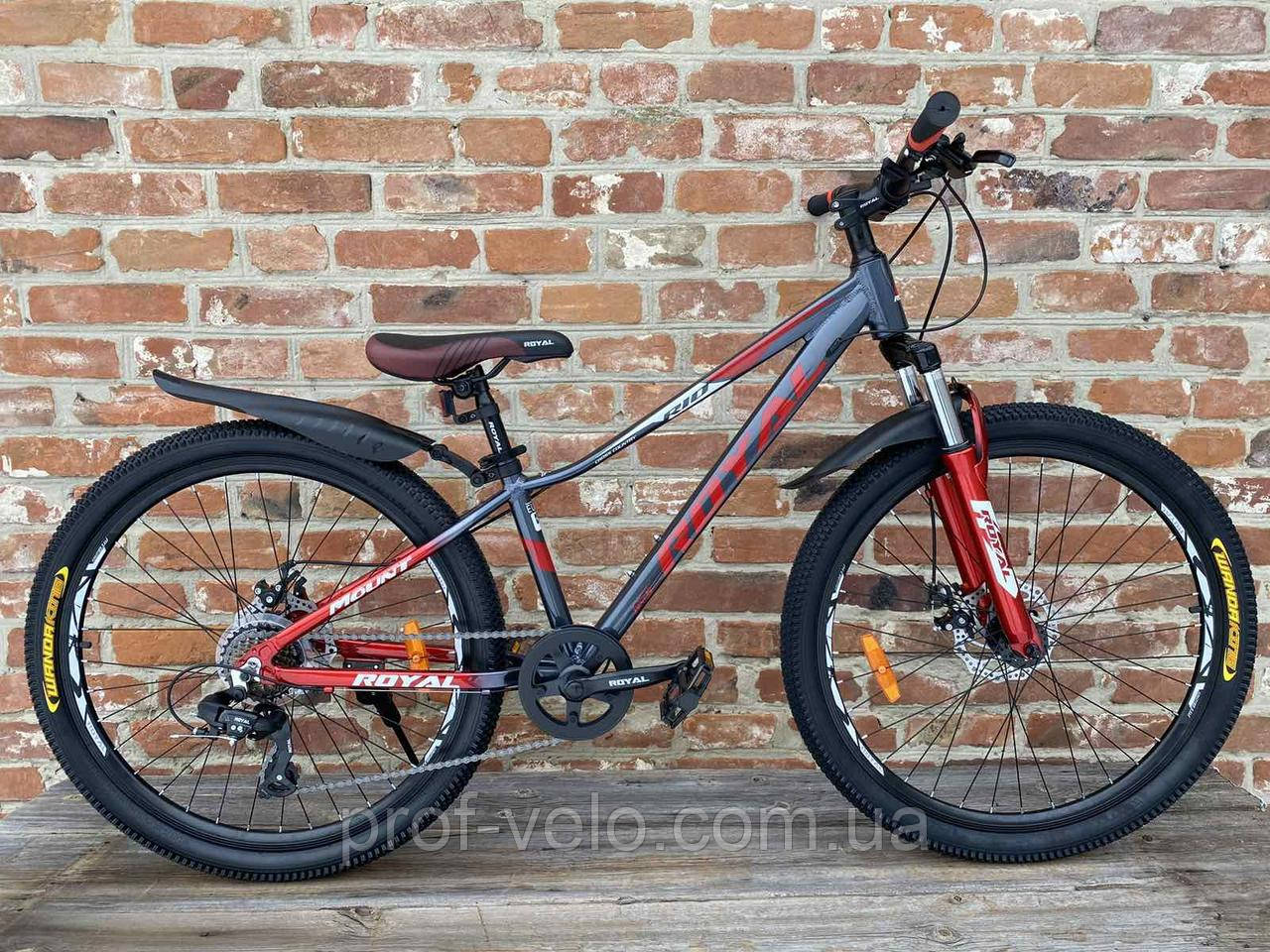 Велосипед Royal 26" RIO сіро-червоний 2025, фото 1