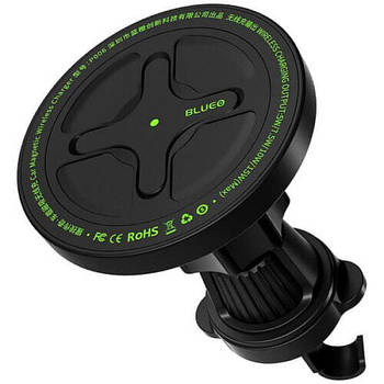 Тримач автомобільний Blueo Ape Legend Car Mount Magnetic Wireless Charger Black (BC5955B)