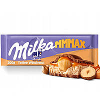 Молочний шоколад Milka Mmmax Toffee Wholenut з цілими лісовими горіхами 300 г