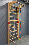 Шведська стінка дерев'яна (розбірна) з навісним обладнанням SW-102, фото 7