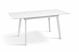 Стіл обідній Етна розкладний 120/160х75 см білий/білий, фото 2