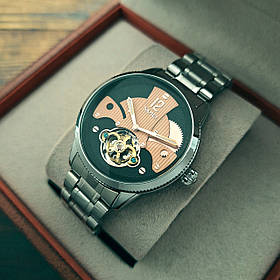 Чоловічий механічний стрілочний годинник з автопідзаводом Skmei 9205 SIRG