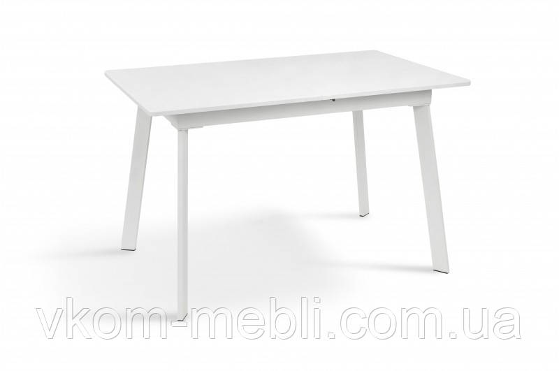 Стіл обідній Етна розкладний 120/160х75 см білий/білий, фото 1
