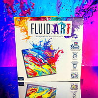 Набор креативного творчества, техника рисования флюид арт Fluid Art, набор для рисования в подарочной упаковке