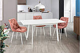 Стіл обідній Етна розкладний 120/160х75 см білий/білий, фото 3