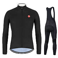 Велоформа Cycling Castelli v2 XL, утеплённая, с флисом, штаны с лямками