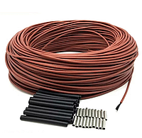 33 Ом/м. Нагревательный карбоновый кабель 12К в силиконовой изоляции