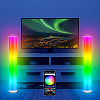 Угловой РГБ RGB напольный торшер 2 шт. светодиодный торшер со смарт-приложением, синхронизация музыки