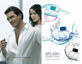 Antonio Banderas Splash Blue Seduction for Men туалетна вода 100 ml. (Антоніо Бандерас Сплеш Блу Седакшн), фото 5