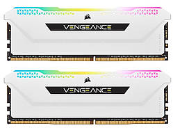 Модуль пам`ятi DDR4 2x16GB/3600 Corsair Vengeance RGB Pro SL White (CMH32GX4M2D3600C18W) Sava Family DS