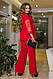Жіночий костюм із брюками ;Квіт: електрик, червоний, чорний, синій; Розмір: 50-52, 54-56, 58-60., фото 6