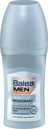 Balea Men Deo roll on Sensitive Чоловічий кульковий дезодорант для чутливої шкіри 50 мл