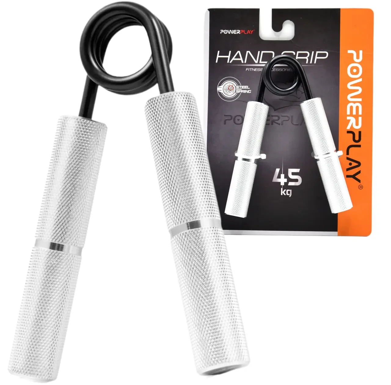 Еспандер-ножиці алюмінієвий PowerPlay 4322 (45 кг) Hand Grip Срібний