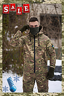 Мужская зимняя куртка мультикам ВСУ на флисе Теплая зимняя куртка Terra Hot для военных