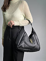 Сумка женская вместительная Gіvеnchy G-Нobo Мedium Черная кожаная сумка-хобо брендовая