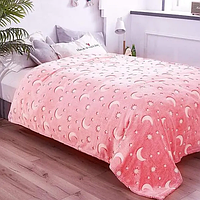 Детский светящийся в темноте плед покрывало звёзды Magic blanket 160*125 см.Плед день-ночь из микрофибры(плюш)