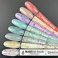 Marble base Дизайнер (9мл.) Кольорова база з різнобарвними пластівцями Юкі (поталлю) для манікюра і педікюра., фото 2