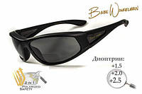 Окуляри біфокальні поляризаційні (захисні) BluWater Winkelman-2 polarized (+2.0 bifocal), (gray) чорні