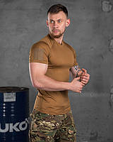 Армейская футболка для военных койот, износостойкая футболка койот с липучками, футболка под шевроны