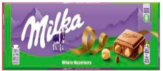 Milka Whole Huzelnuts 250g 1/12