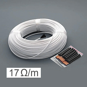 17 Ом/м. Нагрівальний карбоновий кабель 24К в силіконовій ізоляції | Nova Therm