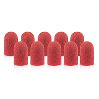 Колпачки абразивные красные для фрезера 120 грит (10 шт), диаметр 7 мм