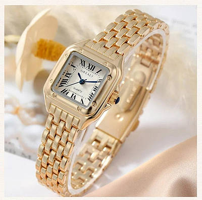 Золотий колір. Кварцові жіночі годинники з металевим браслетом. Жіночий годинник. Виглядають дуже красиво.