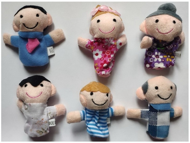 Пальчиковий ляльковий театр Сім'я 6 іграшок