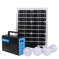 Аварийный фонарь Power Bank Solar Light LM-3615 с солнечной батареей и Четырмя лампочками