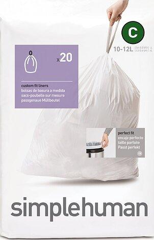 Мішки для сміття 20 шт. Simplehuman розмір C 10-12 л