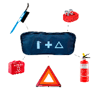 Основной Набор автомобилиста Органайзер в багажник О650 аптечка огнетушитель трос щетка со скребком