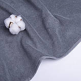 Рушник махровий 70х140 см Ідеал пл 450 грм/м2 графіт, фото 3