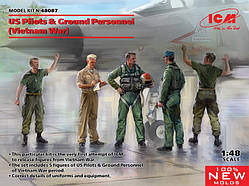 Набір 1:48 фігур Американські пілоти і техніки (В'єтнам)