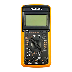 Цифровий мультиметр DT-9208A / Портативний універсальний тестер напруги, струму, опору