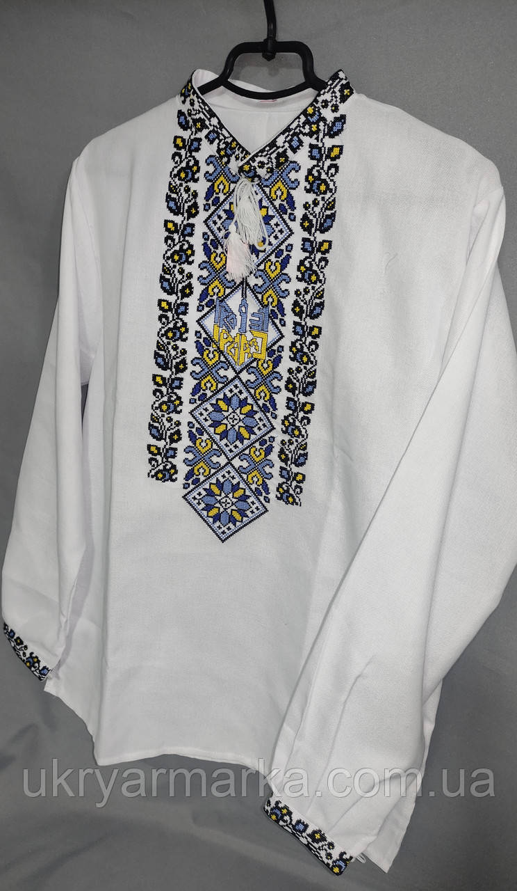 Патріотична сорочка вишиванка для чоловіків "Матвій", фото 1