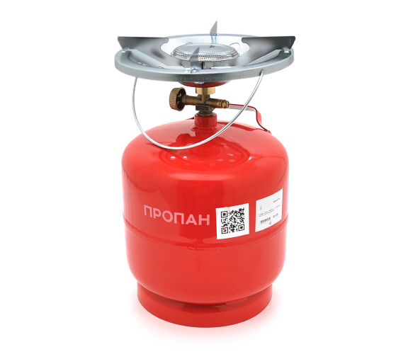 Газовый баллон ПРОПАН 3кг(7,2л), давление 18 BAR + горелка 20448, Red ...