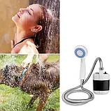 Переносний душ для кемпінгу Portable Outdoor Shower з акумулятором та USB зарядкою, фото 4