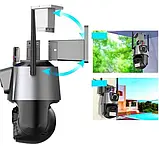 Вулична камера відеоспостереження поворотна WIFI камера Dual 3MP з доступом смартфона з сиреною, фото 7