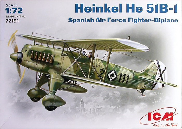 Збірна модель 1:72 винищувача He 51B-1