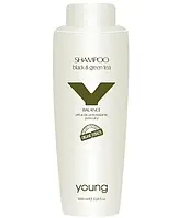 Шампунь кислотный Post Color Young Shampoo Black & Green Tea 1000 мл.