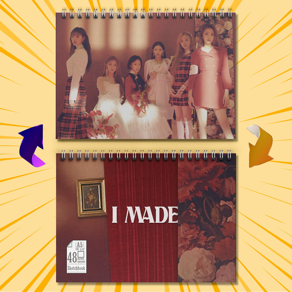 Скетчбук А5 48 арк. 150 гр.м² K-Pop Group (G)I-DLE 014