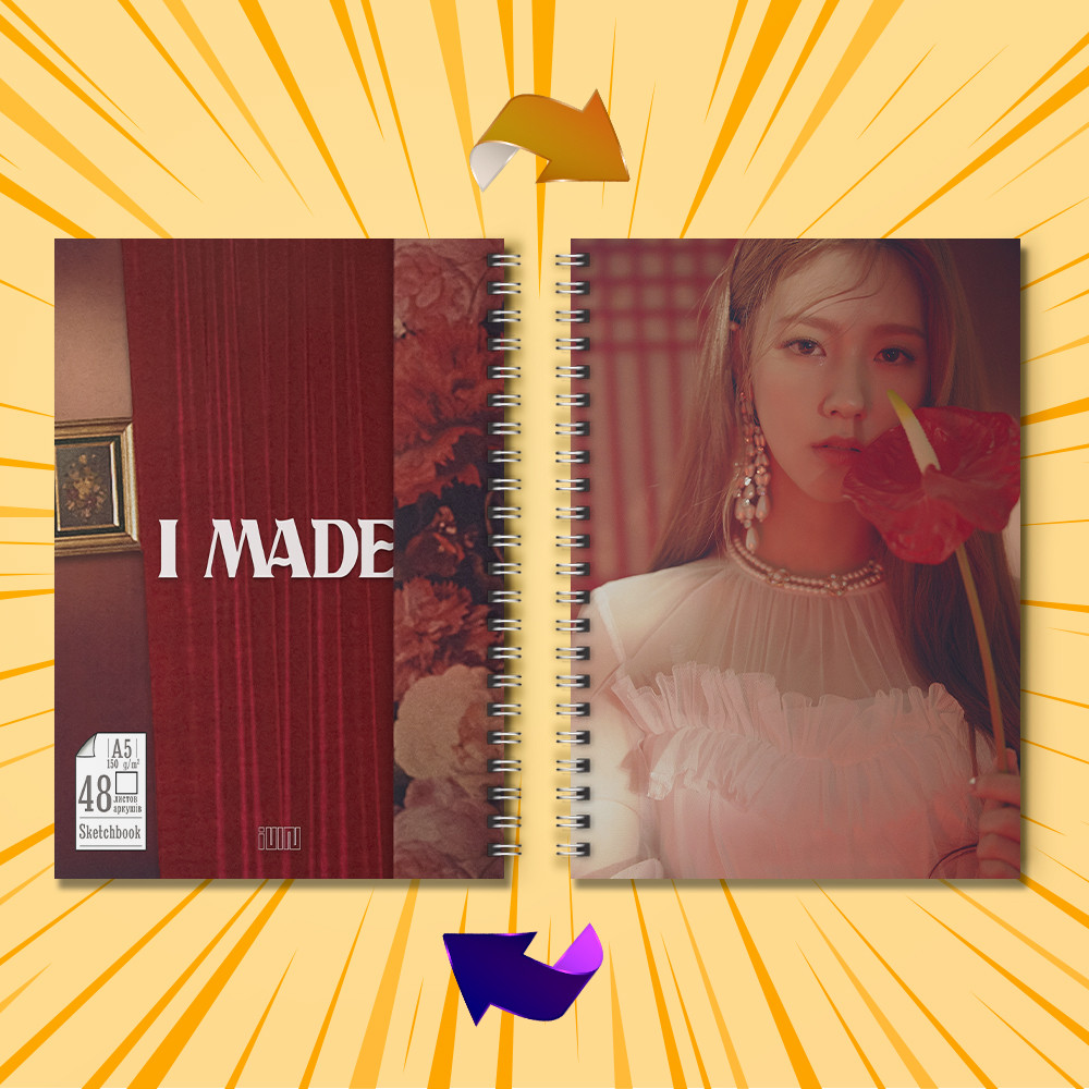 Скетчбук А5 48 арк. 150 гр.м² K-Pop Group (G)I-DLE 015