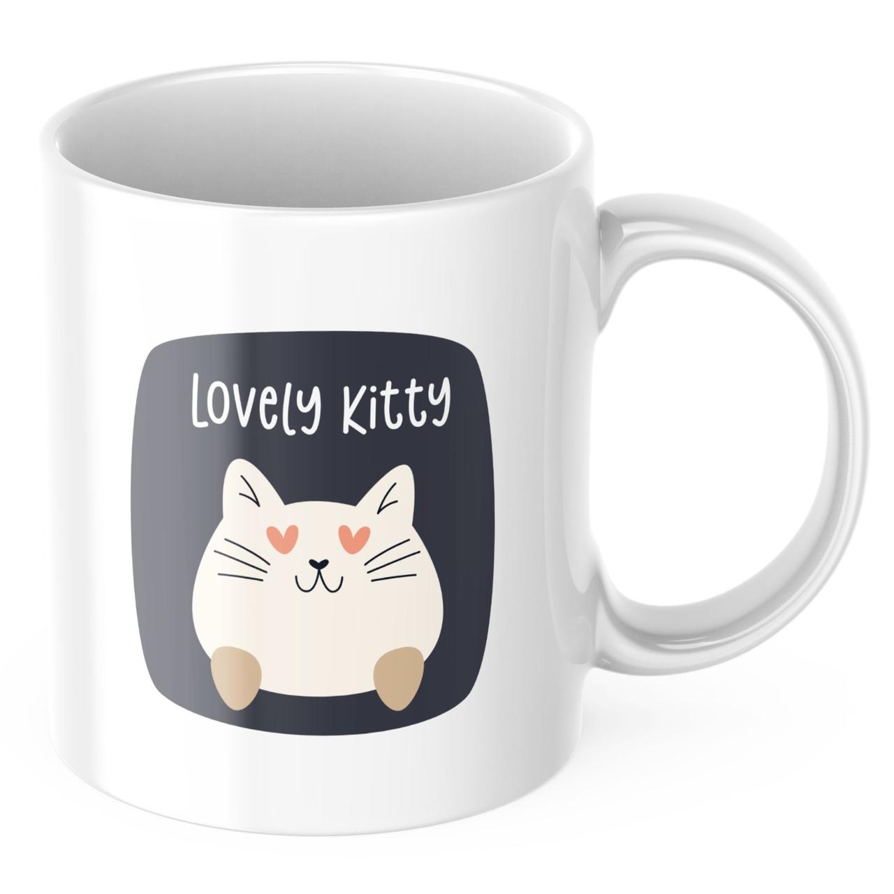 Чашка з принтом 330 мл Lovely kitty