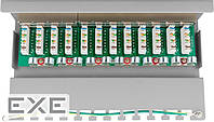 Патч-панель мережева RJ45 STP6 1x12,патчпанель Desktop Mini,сірий (75.06.9306-2)