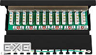 Патч-панель мережева RJ45 STP6 1x12,патчпанель Desktop Mini,чорний (75.06.9307-2)