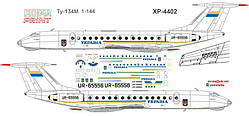 Декалі для Ту-134М - 1:144